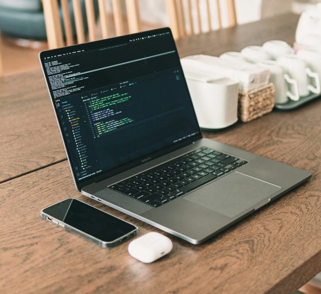 Minimalist workspace with monitor and keyboard, embodying focused productivity