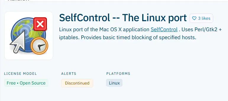 SelfControl Linux Port – Basic Timed Blocking